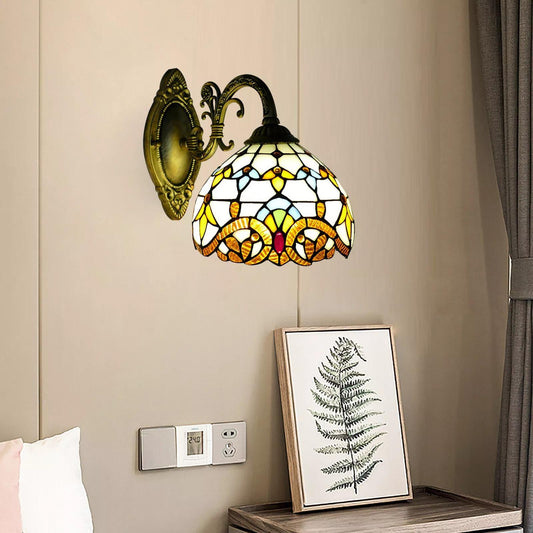 GDRASUYA Victorian Glass Wall Sconce With Detachable Shade