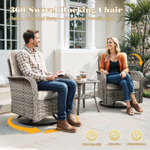 HOOOWOOO Outdoor Patio Furniture Set Wicker Sectional Sofa Swivel Chairs