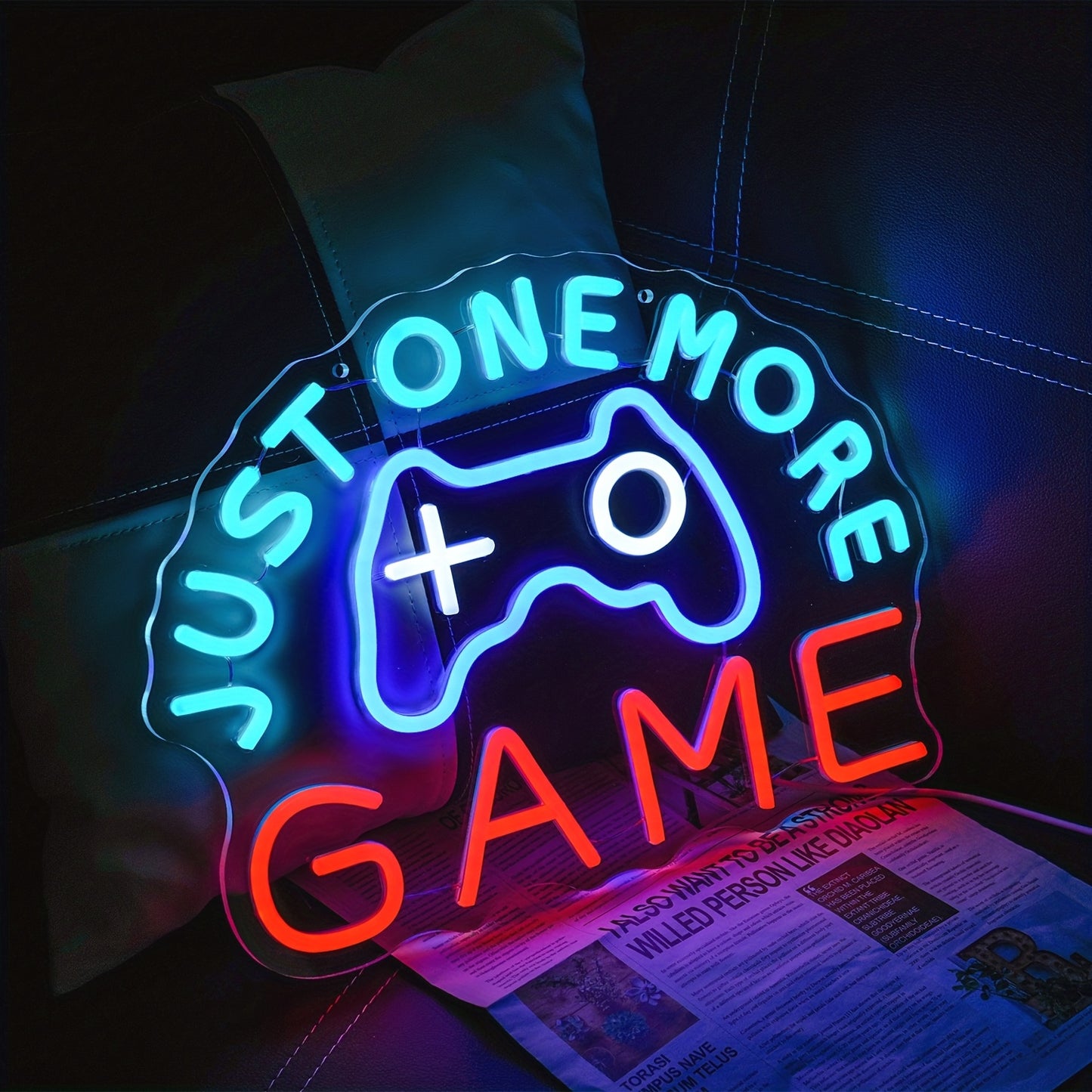 Just One More Game Neon Sign RGB LED Wall Lighting