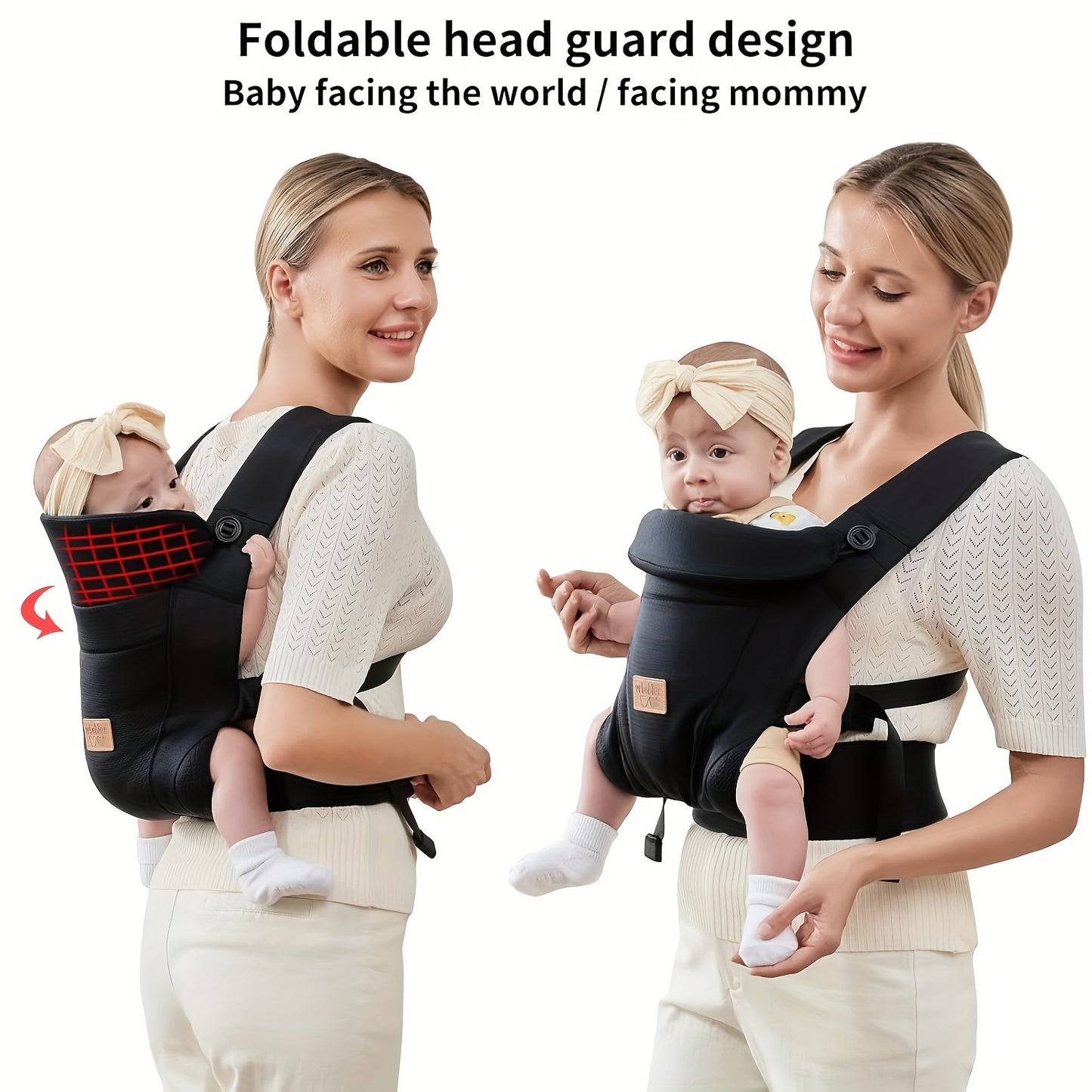 VRBABIES Ergonomic Baby Carrier For Newborn To Toddler Breathable