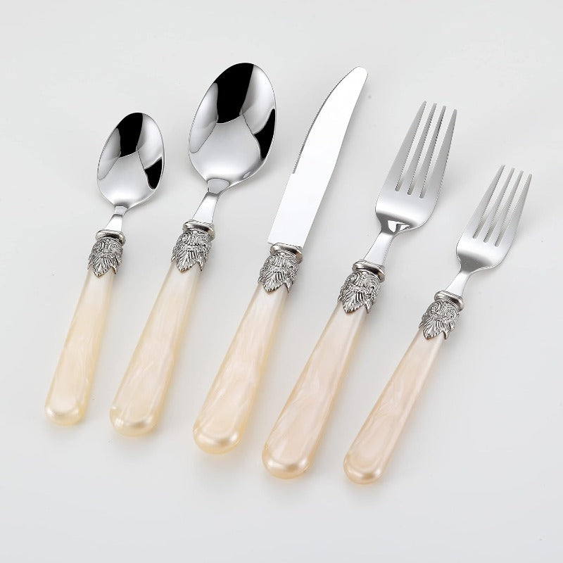 Reverie Stainless Steel Vintage Flatware Set Dishwasher Safe