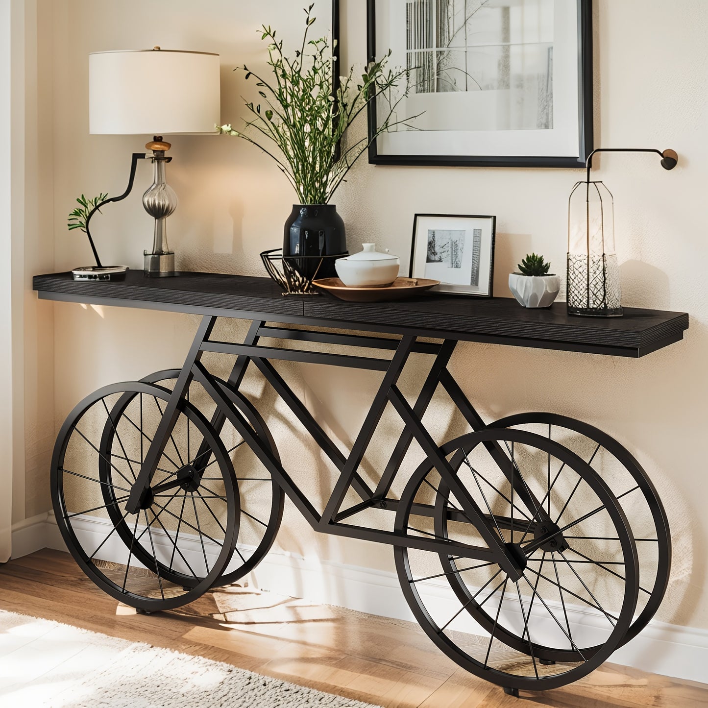 TribeSigns Contemporary Console Table With Engineered Wood And Metal