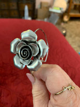 Adjustable Silver Plated Large Floral Rose Bracelet