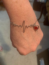 EKG Bracelet: Medical Gift with Dangling Heart