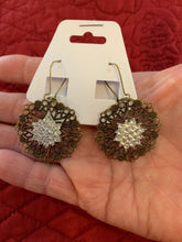 Victorian style drop ear rings