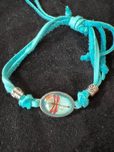 Teal dragonfly bracelet