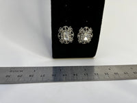 Rectangular Victorian rhinestone earrings