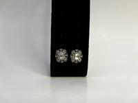 Rectangular Victorian rhinestone earrings