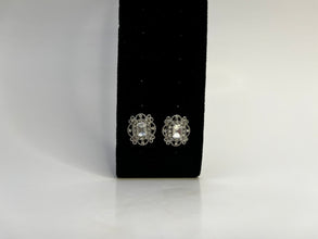 Rectangular Victorian rhinestone earrings
