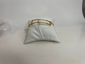 Pearl  and clear  rhinestone crown bangle bracelet on gold bangle adjustable size