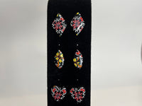 Kaleidoscope Clay Earrings: Hypoallergenic Stained Glass Style
