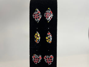 Kaleidoscope Clay Earrings: Hypoallergenic Stained Glass Style