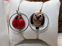 Children's Hypoallergenic Bracelet: Silver Plated Wire with Dog, Star, Ladybug, Bear Charms
