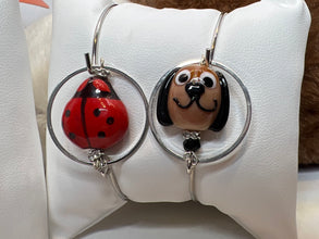 Children's Hypoallergenic Bracelet: Silver Plated Wire with Dog, Star, Ladybug, Bear Charms