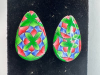 Kaleidoscope Necklace and Earring Set: Stained Glass Style, Hypoallergenic