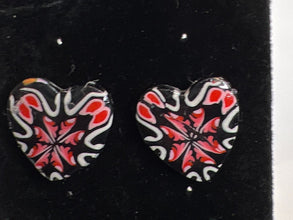 Kaleidoscope Clay Earrings: Hypoallergenic Stained Glass Style