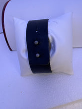 Black leather hook adjusting men’s bracelets with silver plated cross adornments