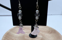 Dainty hand painted calls Lilly earrings