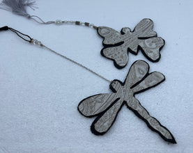 Leather Butterfly Dragonfly And Rose Bookmarks With Tassels
