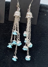 Czech Flower Chain Earrings: Bell Cap Dangle, Hypoallergenic