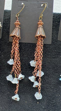 Czech Flower Chain Earrings: Bell Cap Dangle, Hypoallergenic