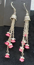 Czech Flower Chain Earrings: Bell Cap Dangle, Hypoallergenic