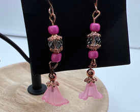 Dainty hand painted calls Lilly earrings