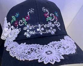 Lace floral and bling baseball caps to show off your personality and style