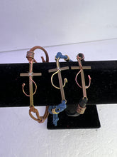 Mens fisher of men cross bracelet with adjustable leather cording