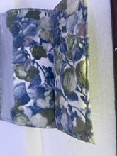 Silver grey patterned leather wallet adorned with floral bling and leather lining