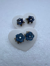 Acrylic Flower Bud Earrings: Antique Bronze Floral Earrings