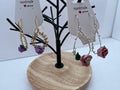 Handmade Clay Rose Teardrop Earrings: Floral Branch Dangles
