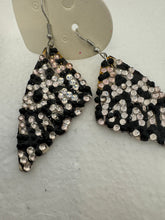 Bling Butterfly Wing Earrings: Diamond Dotted, Hypoallergenic