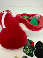 Resin guitar shaped pick holder