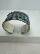 Polymere clay kaleidoscope designed pattern filled adjustable bracelet