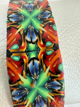 Polymere clay kaleidoscope designed pattern filled adjustable bracelet