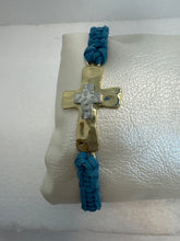 Varied cross bracelets with leather or suede string adjustable bracelets