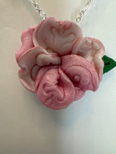 Handmade plumeria clay flower necklace