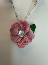 Handmade plumeria clay flower necklace