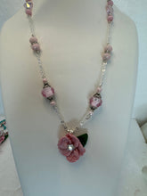 Handmade plumeria clay flower necklace