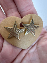 Gold plated star stud earrings