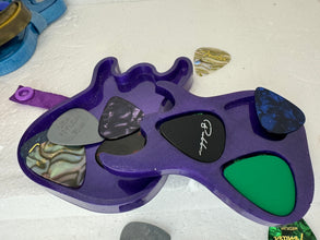 Resin pocket sized guitar pick holder