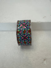 Polymere clay kaleidoscope designed pattern filled adjustable bracelet
