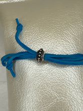 Silver Filigree Cross Bracelet: Polymer Clay, Adjustable Suede Cord