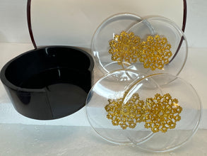 Resin coasters and holder