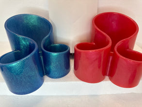 3slot pen pencil and scissor desk holders in resin