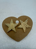 Gold plated star stud earrings