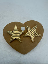 Gold plated star stud earrings