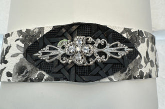 Pleather bracelets with a vintage style jewel piece