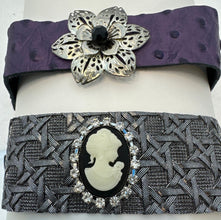 Embossed leather bracelets with a vintage look